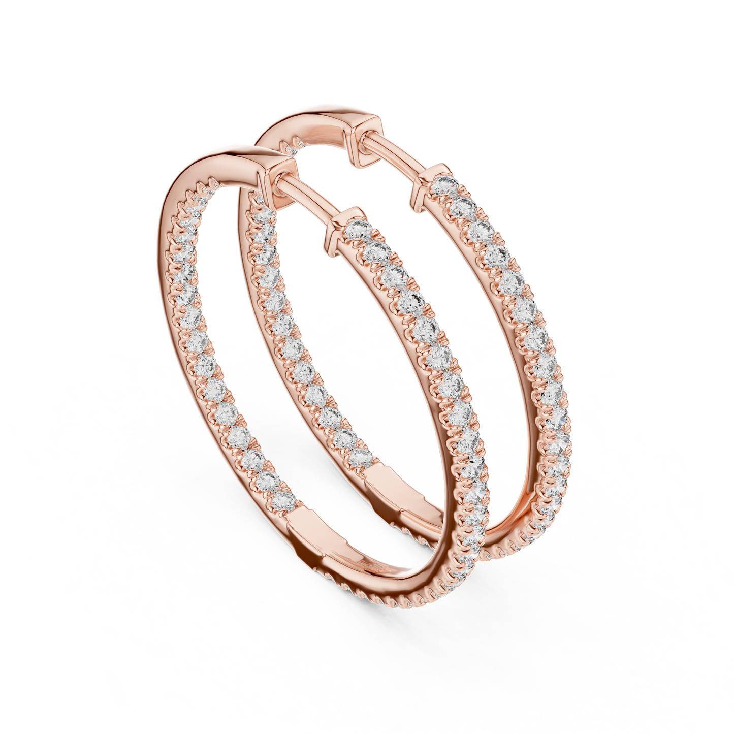 Lustrous Diamond Pavé Hoops