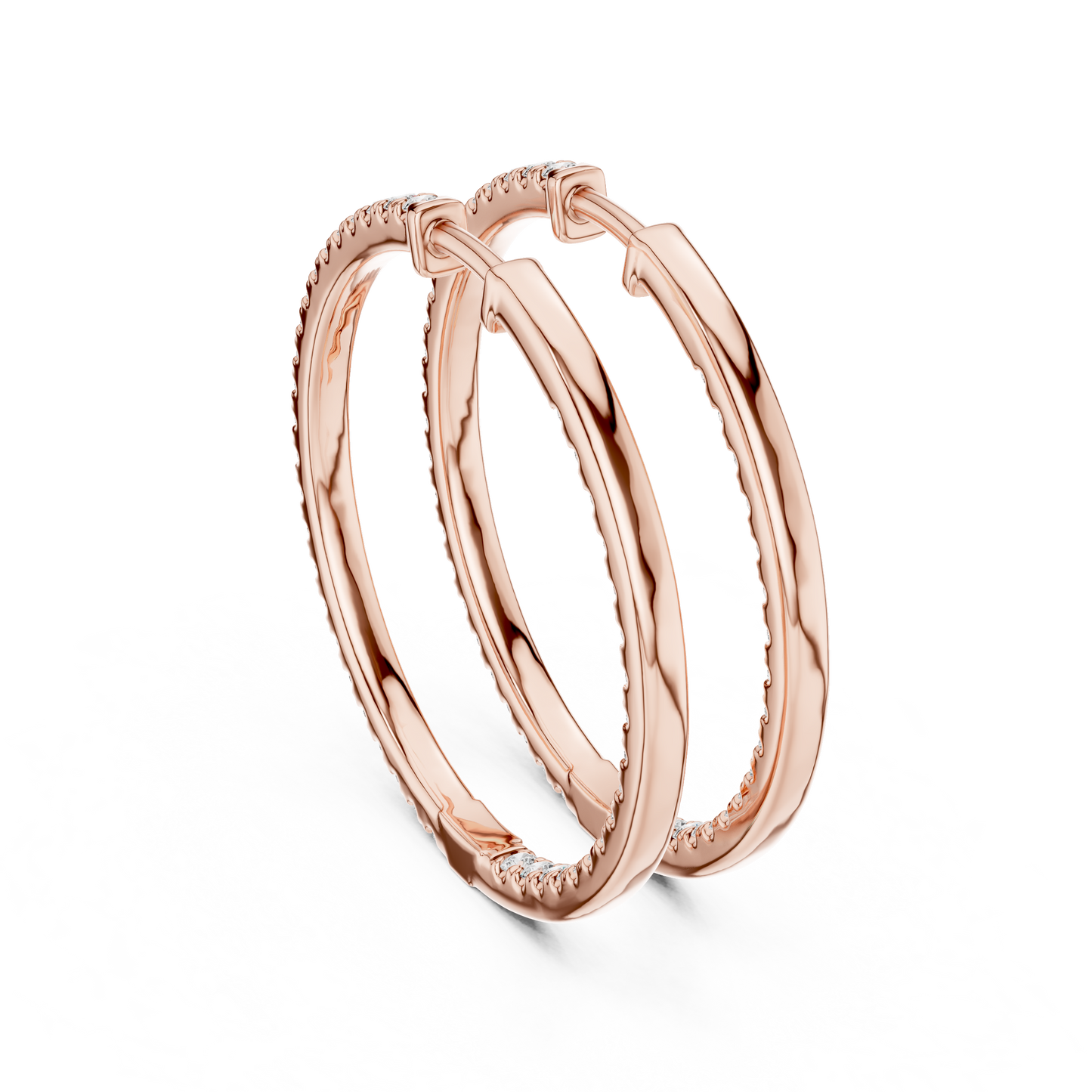 Lustrous Diamond Pavé Hoops