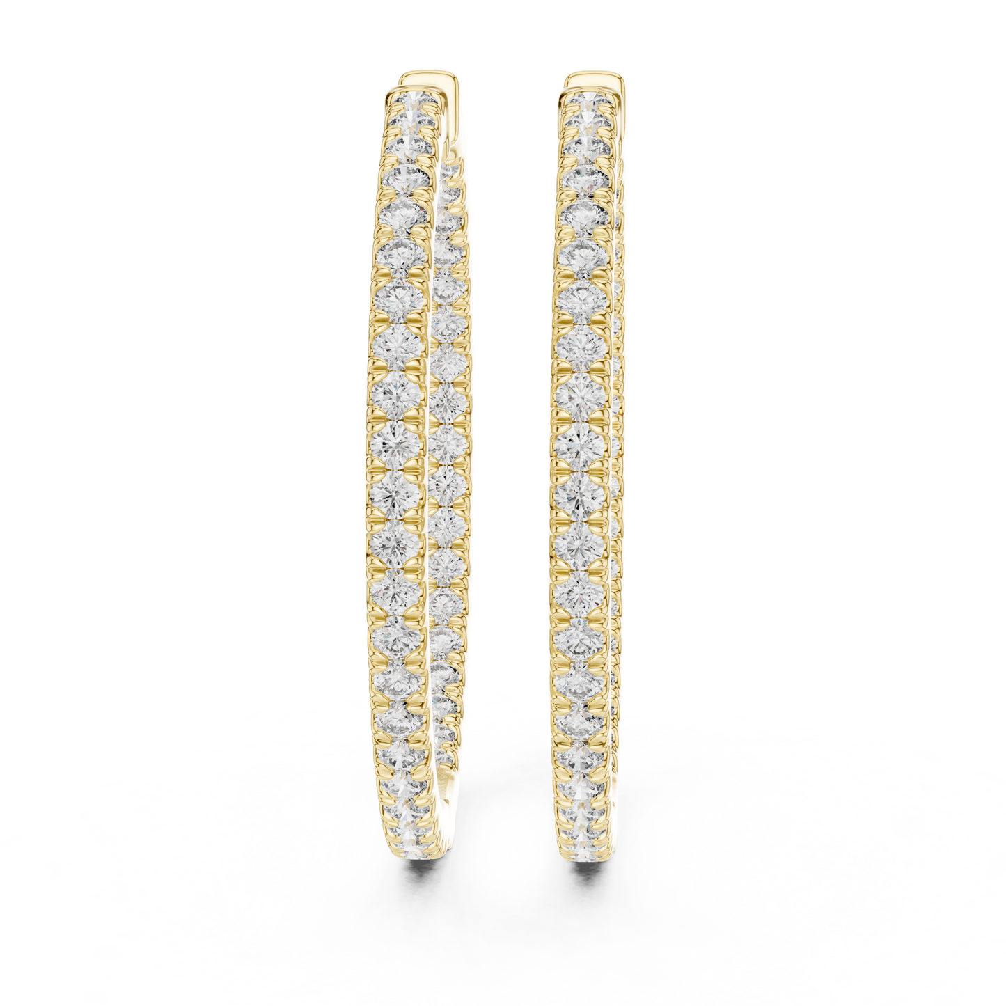 Lustrous Diamond Pavé Hoops