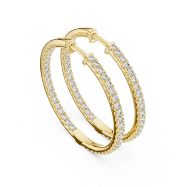 Lustrous Diamond Pavé Hoops