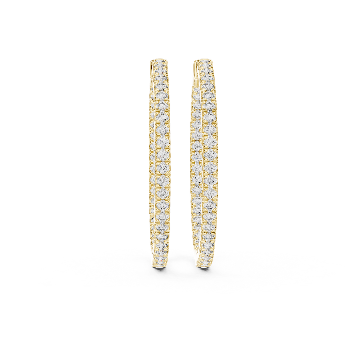 Lustrous Diamond Pavé Hoops