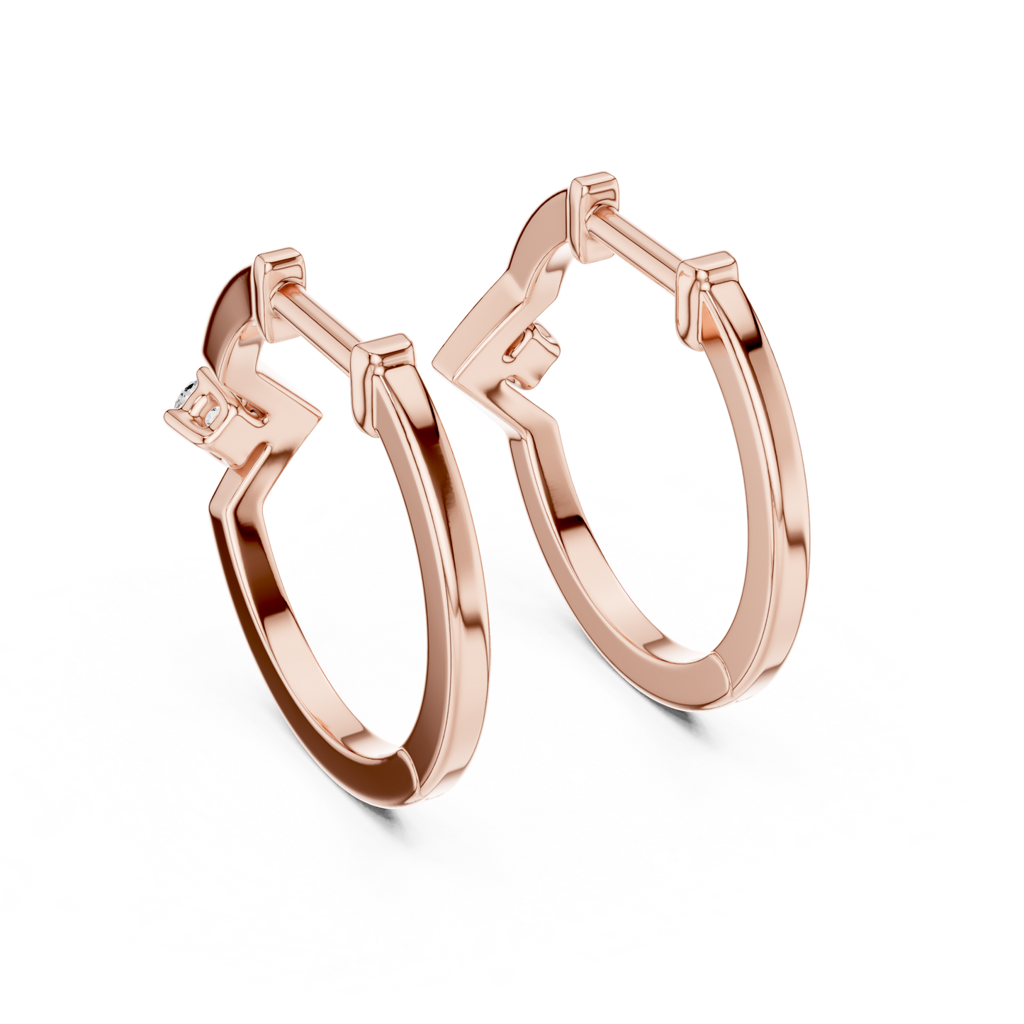 Modern Twist Diamond Studs