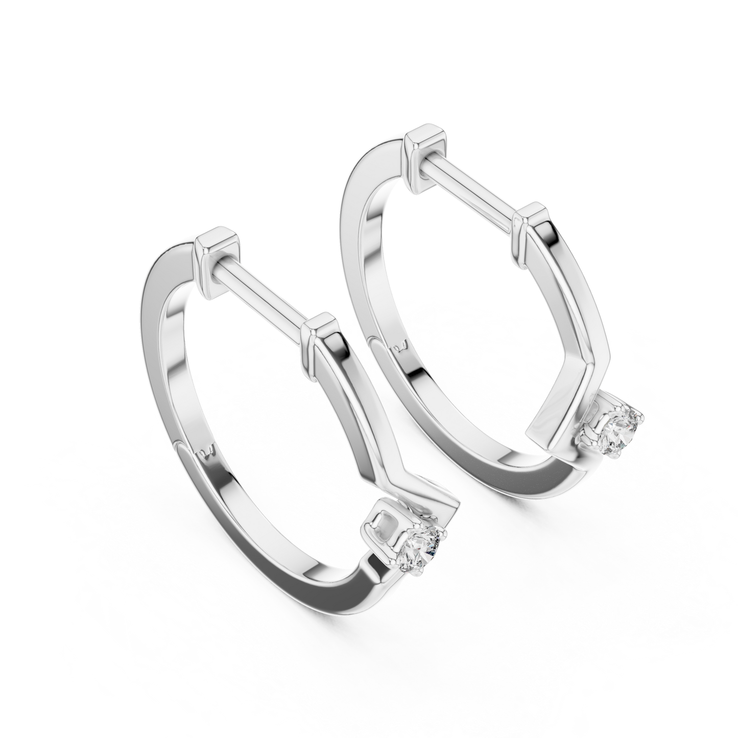 Modern Twist Diamond Studs