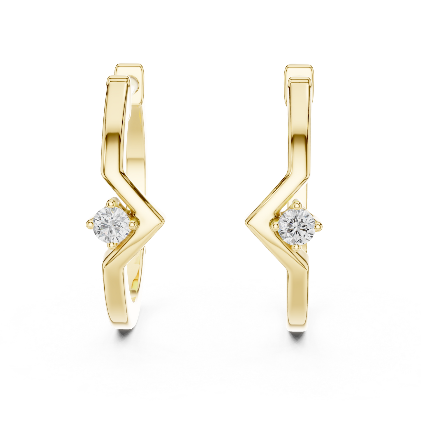 Modern Twist Diamond Studs