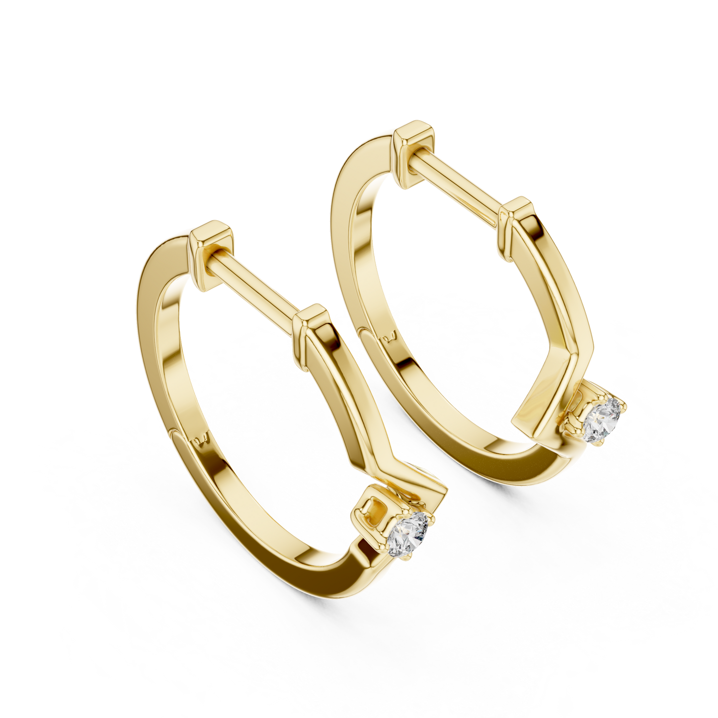 Modern Twist Diamond Studs