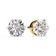Amara Gioiello Round Solitaire Diamond earrlings