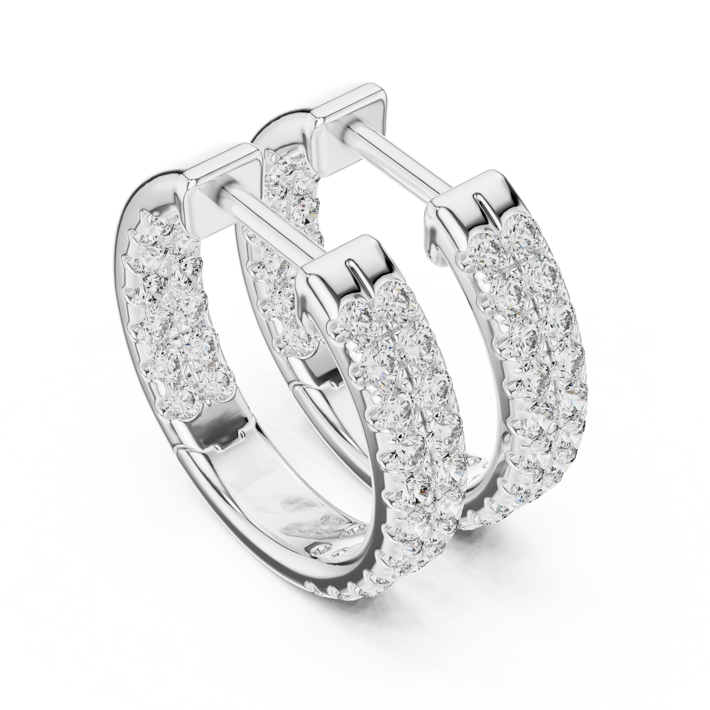 Grandeur Diamond-Encrusted Hoops