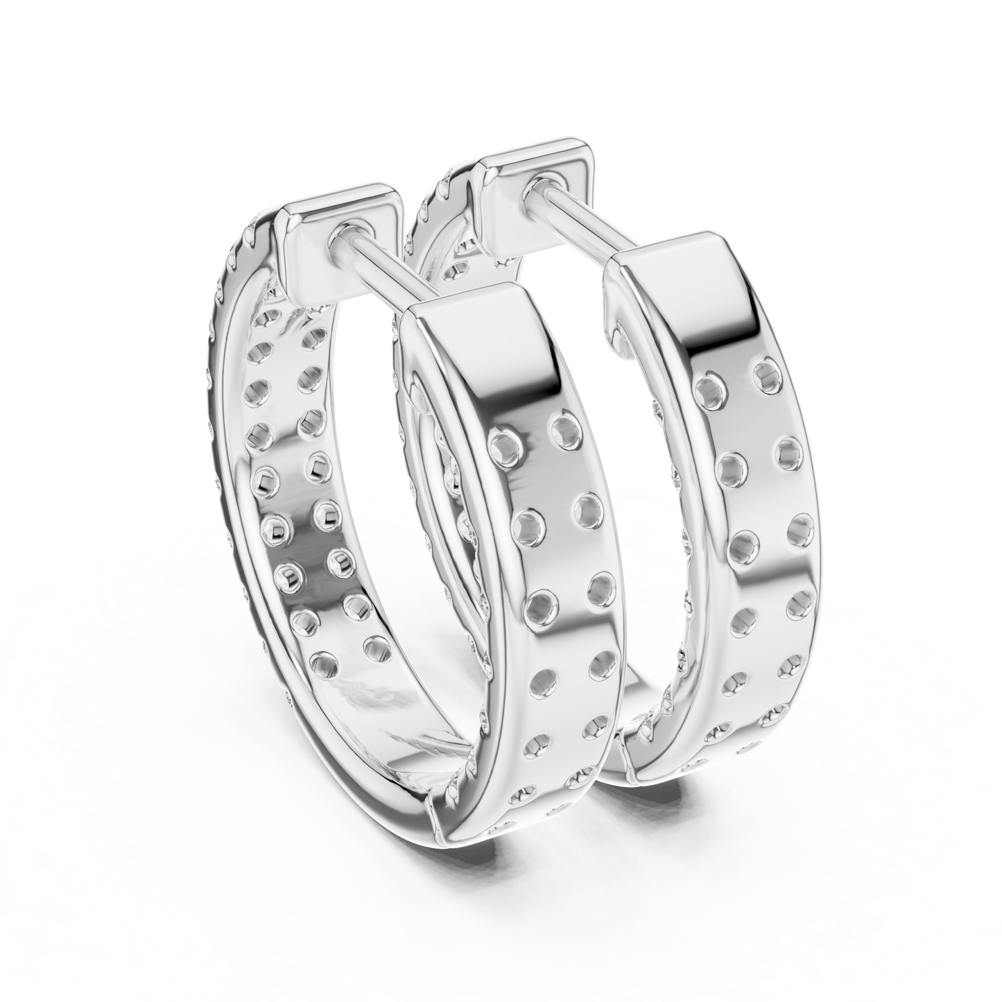 Grandeur Diamond-Encrusted Hoops
