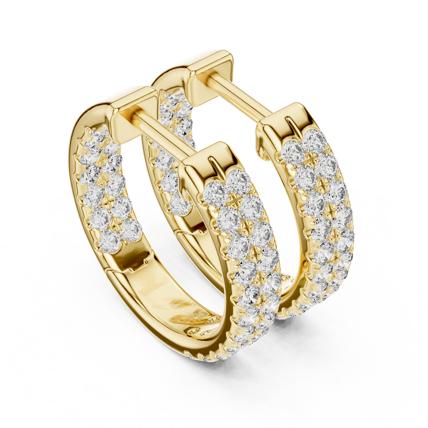 Grandeur Diamond-Encrusted Hoops