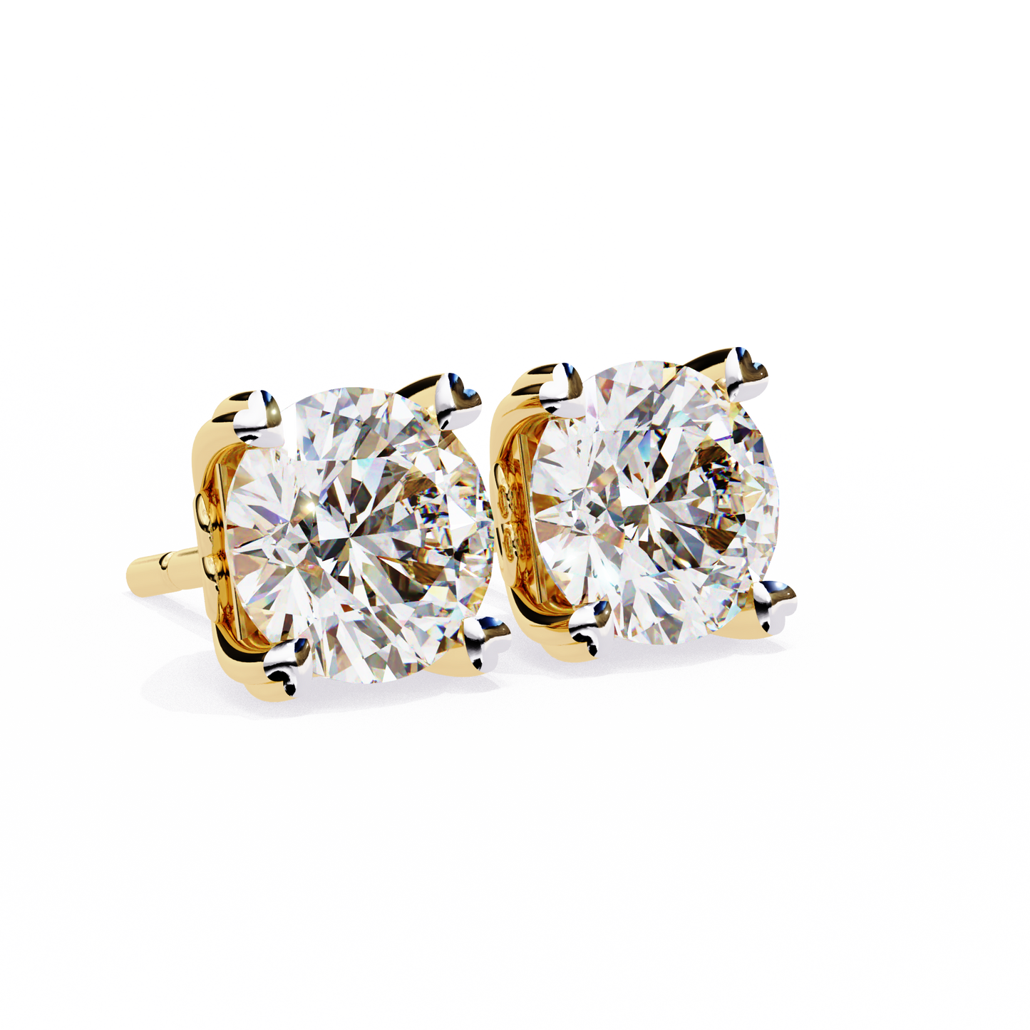 Vento di Stelle Round Solitaire Diamond Studs