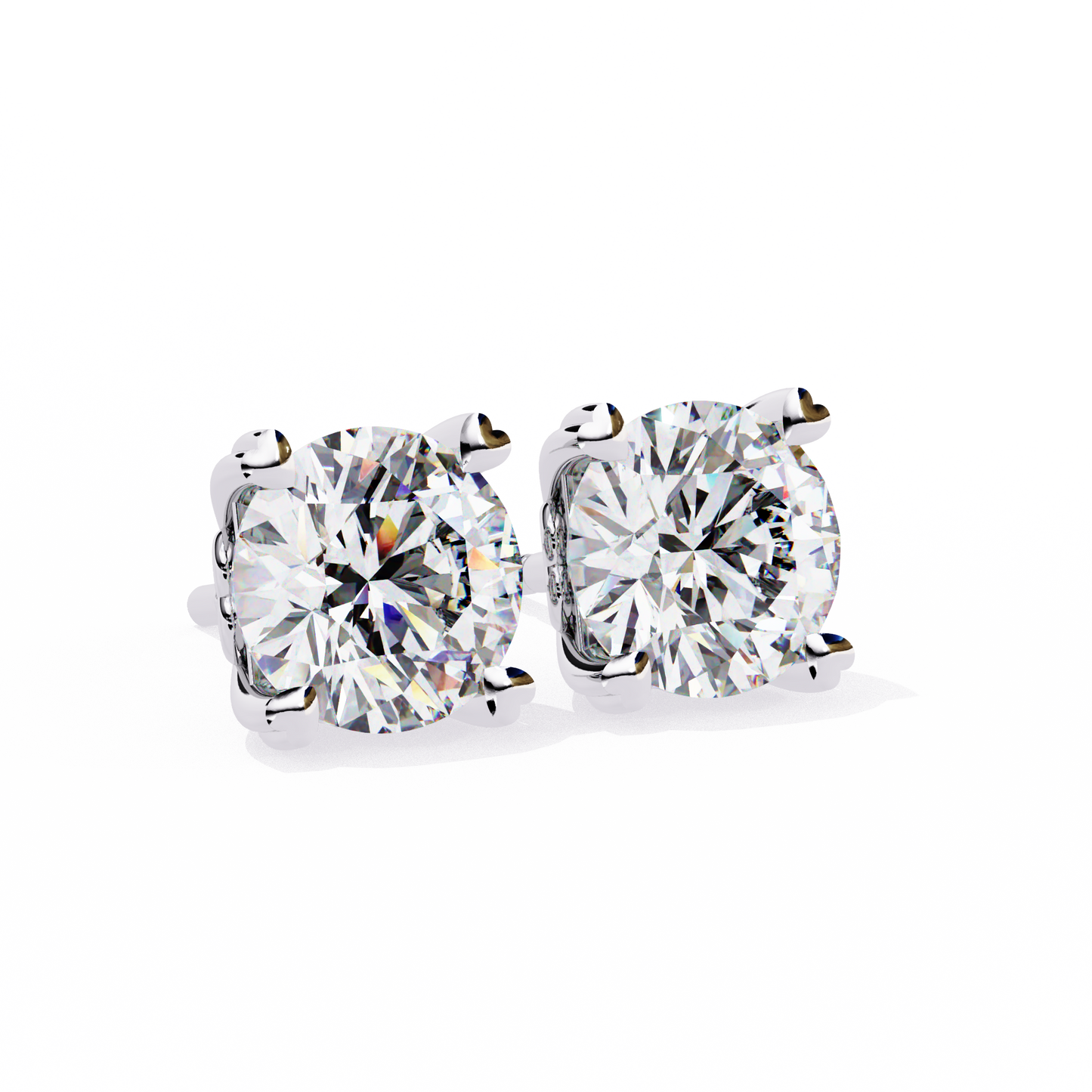 Vento di Stelle Round Solitaire Diamond Studs
