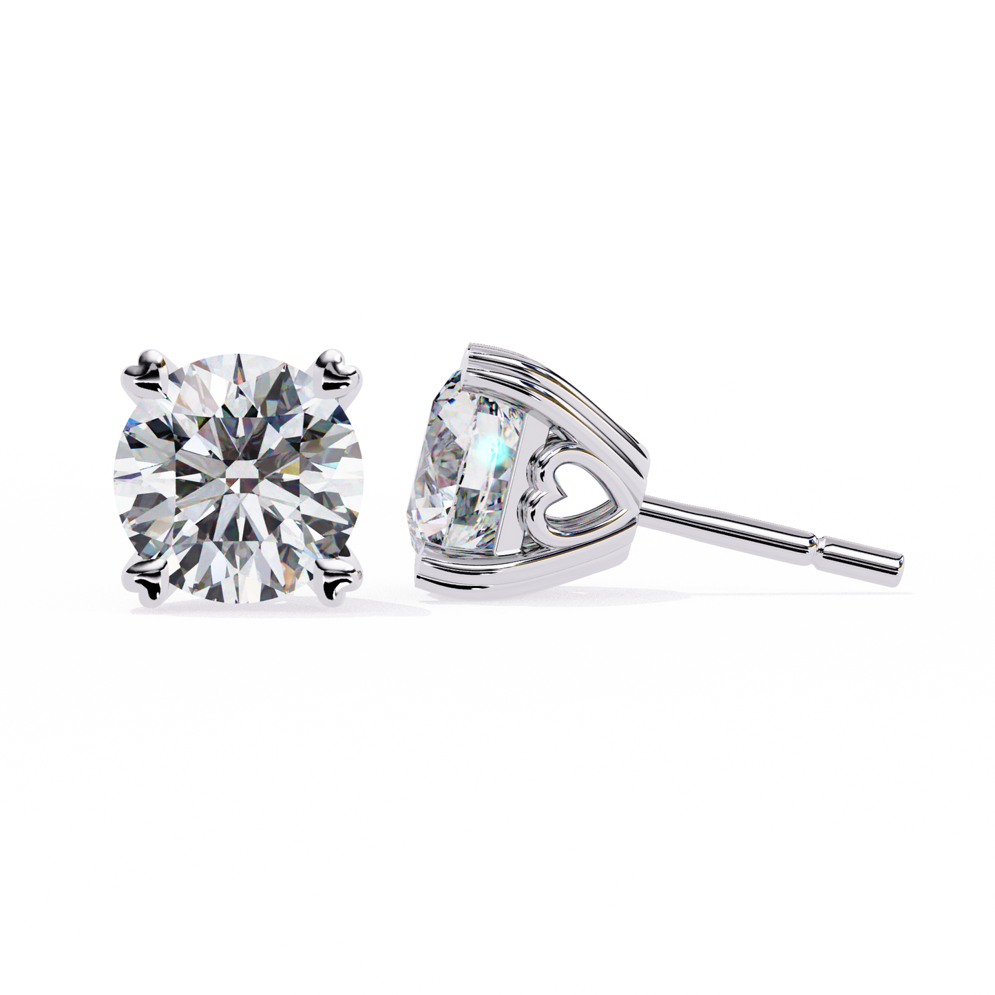 Vento di Stelle Round Solitaire Diamond Studs