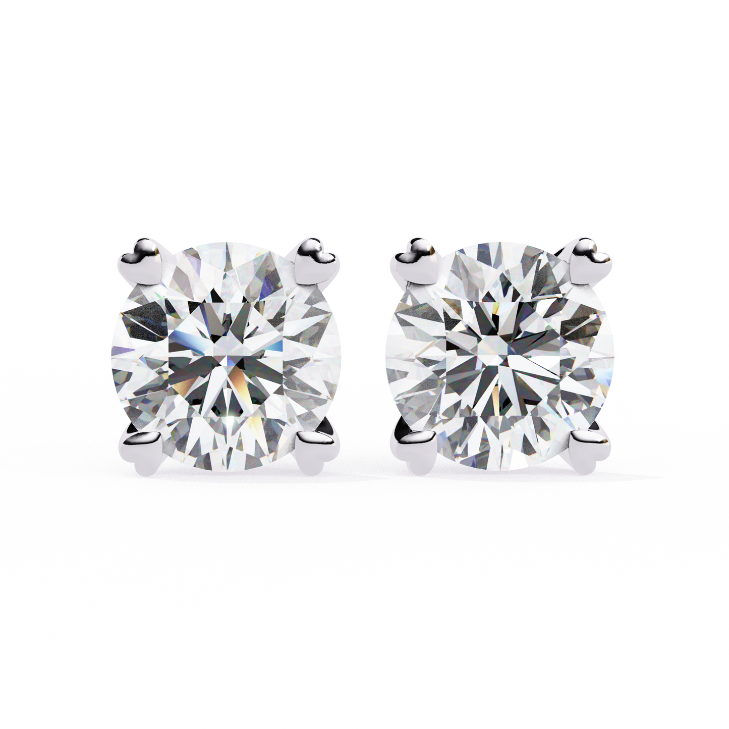 Vento di Stelle Round Solitaire Diamond Studs