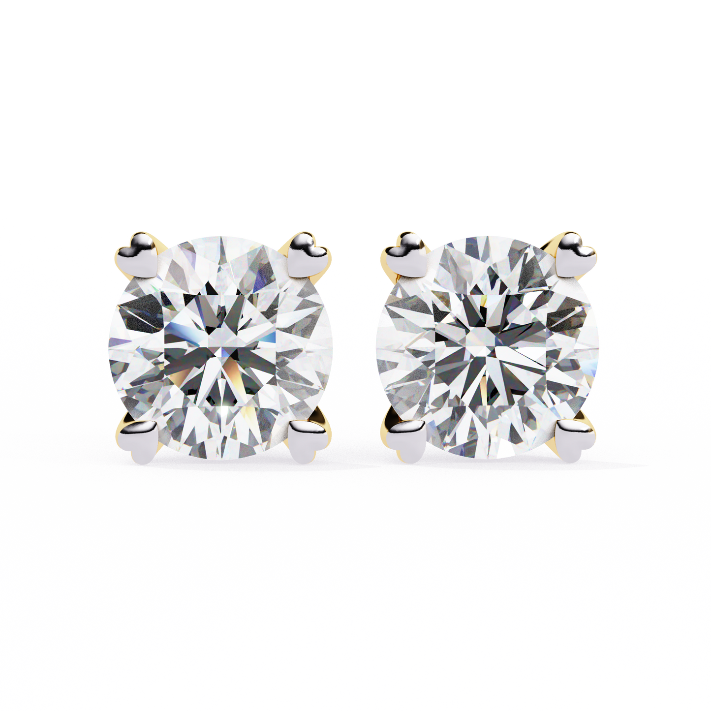 Vento di Stelle Round Solitaire Diamond Studs