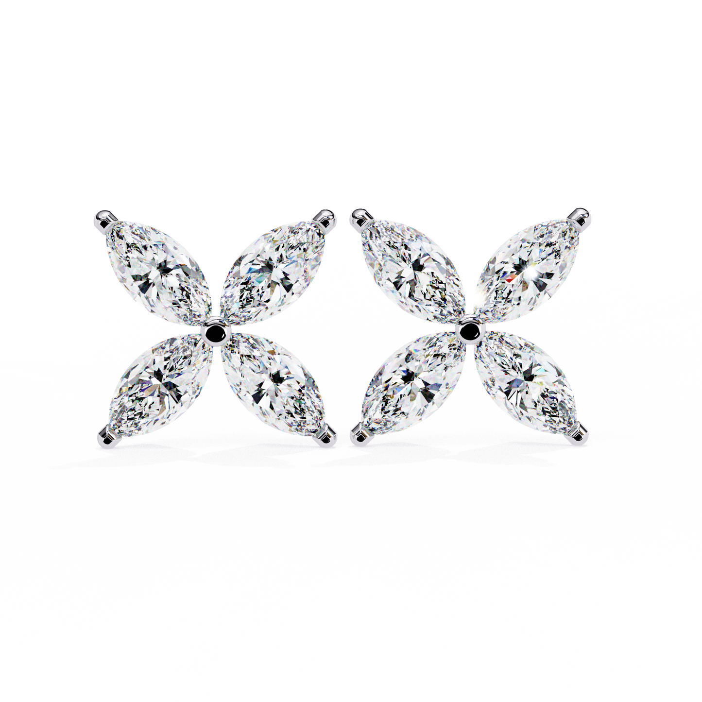 Moon Petals Diamond Earrings