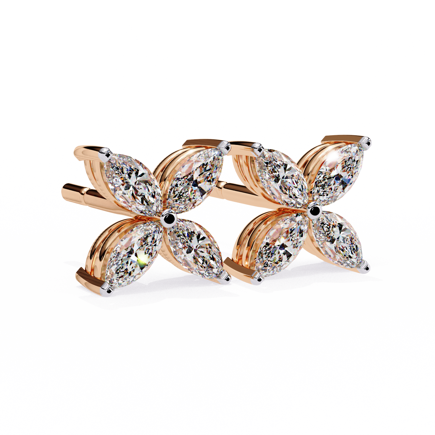 Moon Petals Diamond Earrings
