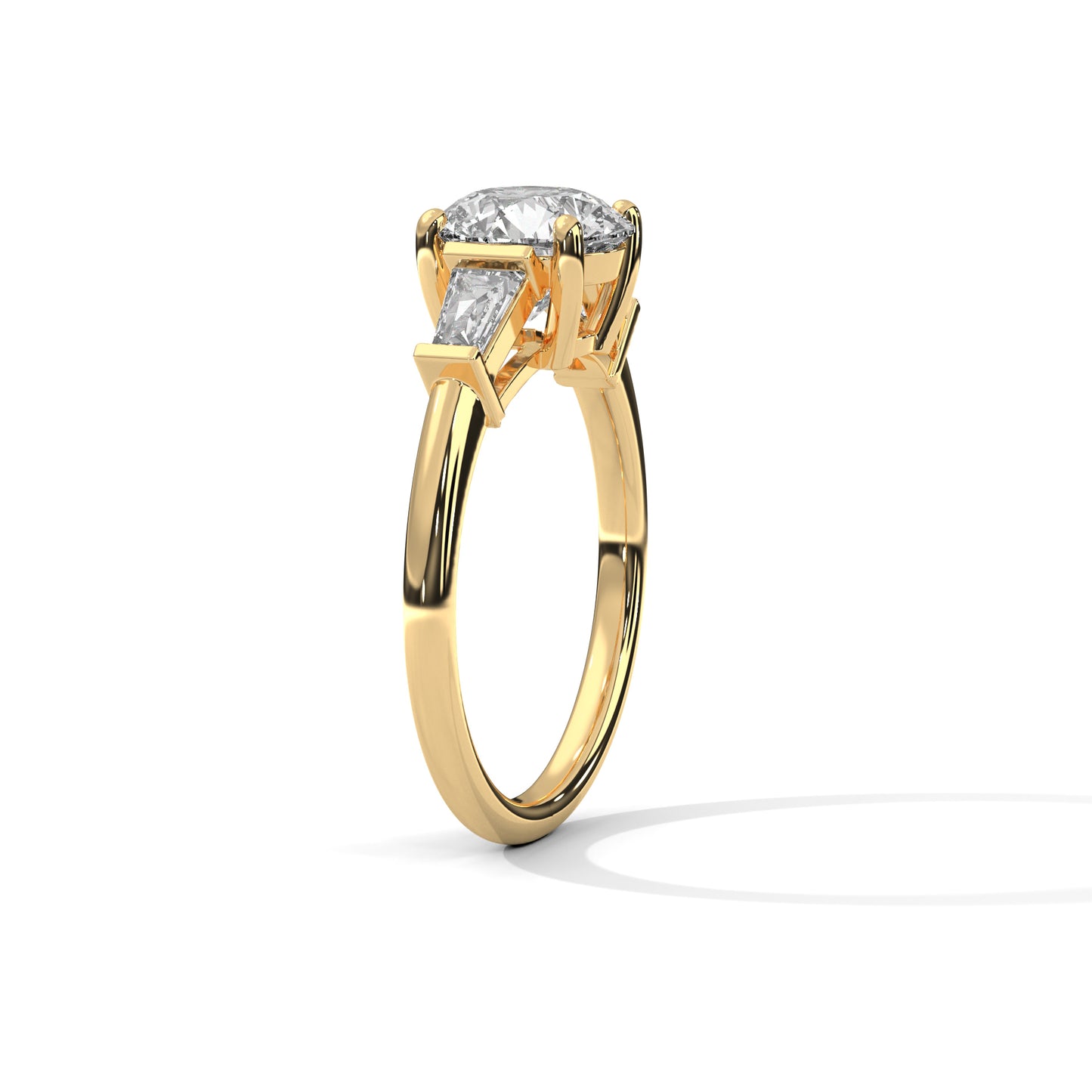 Splender Baguette Three-Stone Diamond Ring