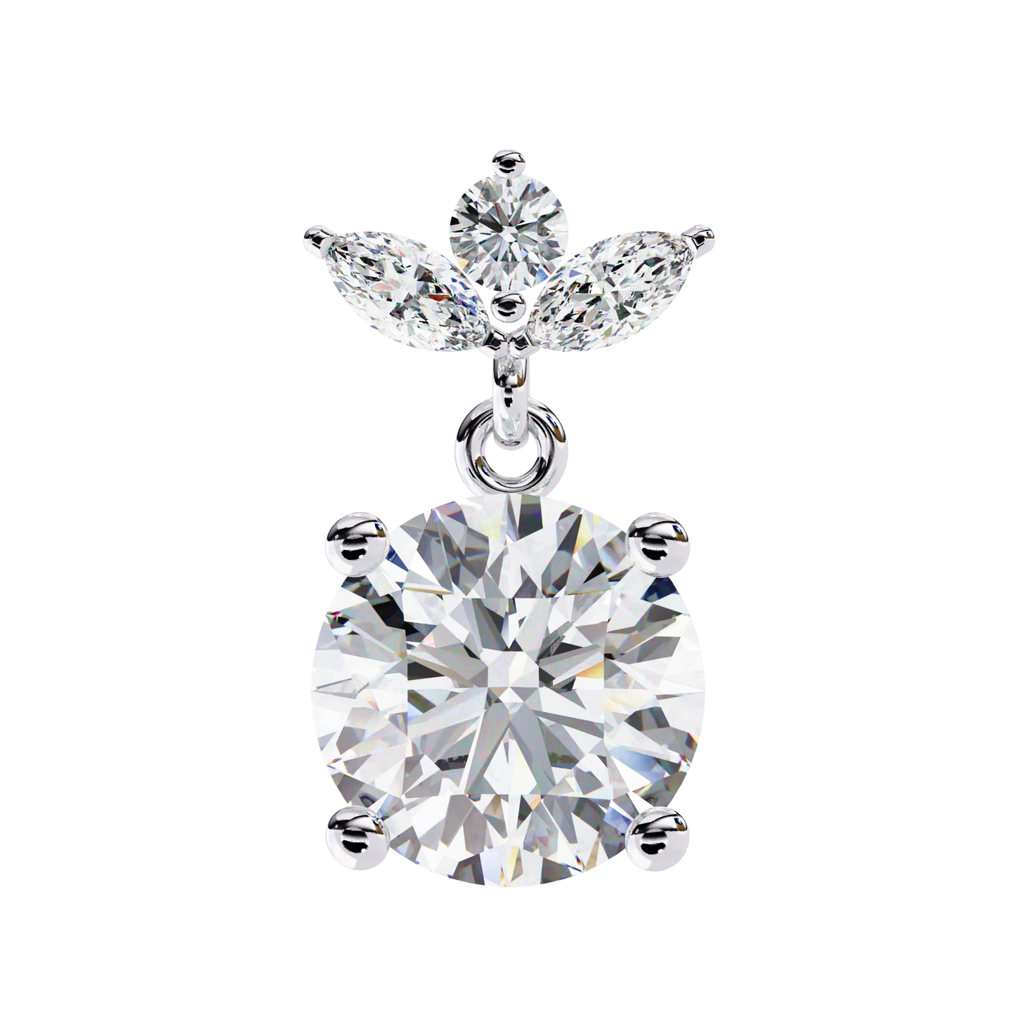 Pure Flow Solitaire Drop Earrings