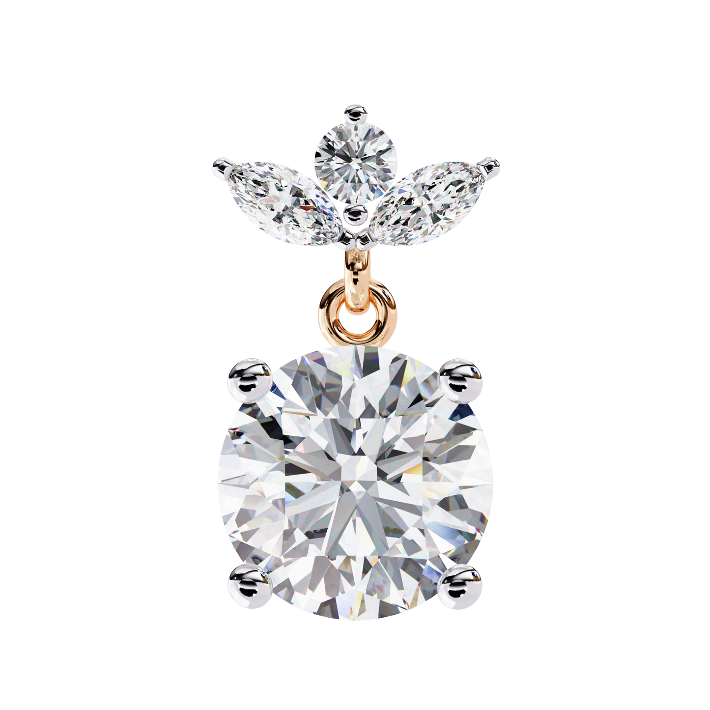 Pure Flow Solitaire Drop Earrings