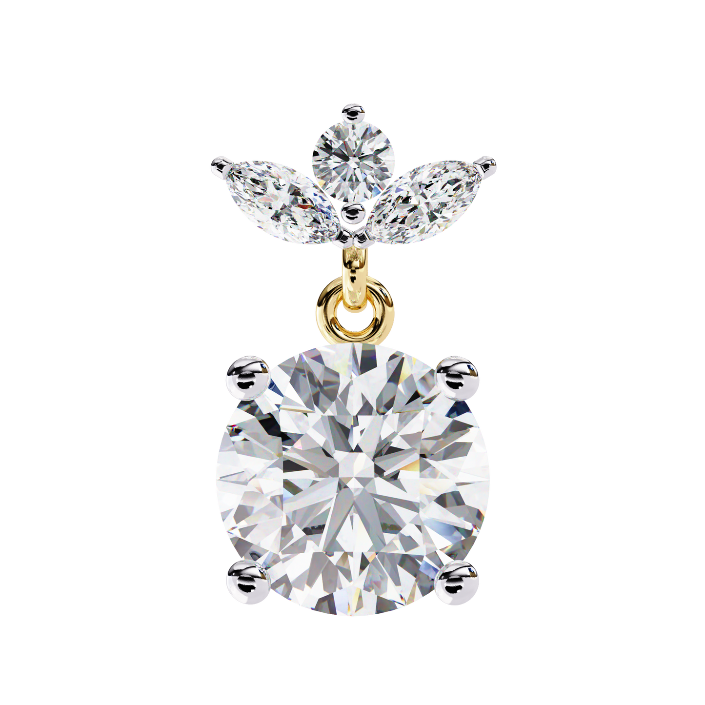 Pure Flow Solitaire Drop Earrings