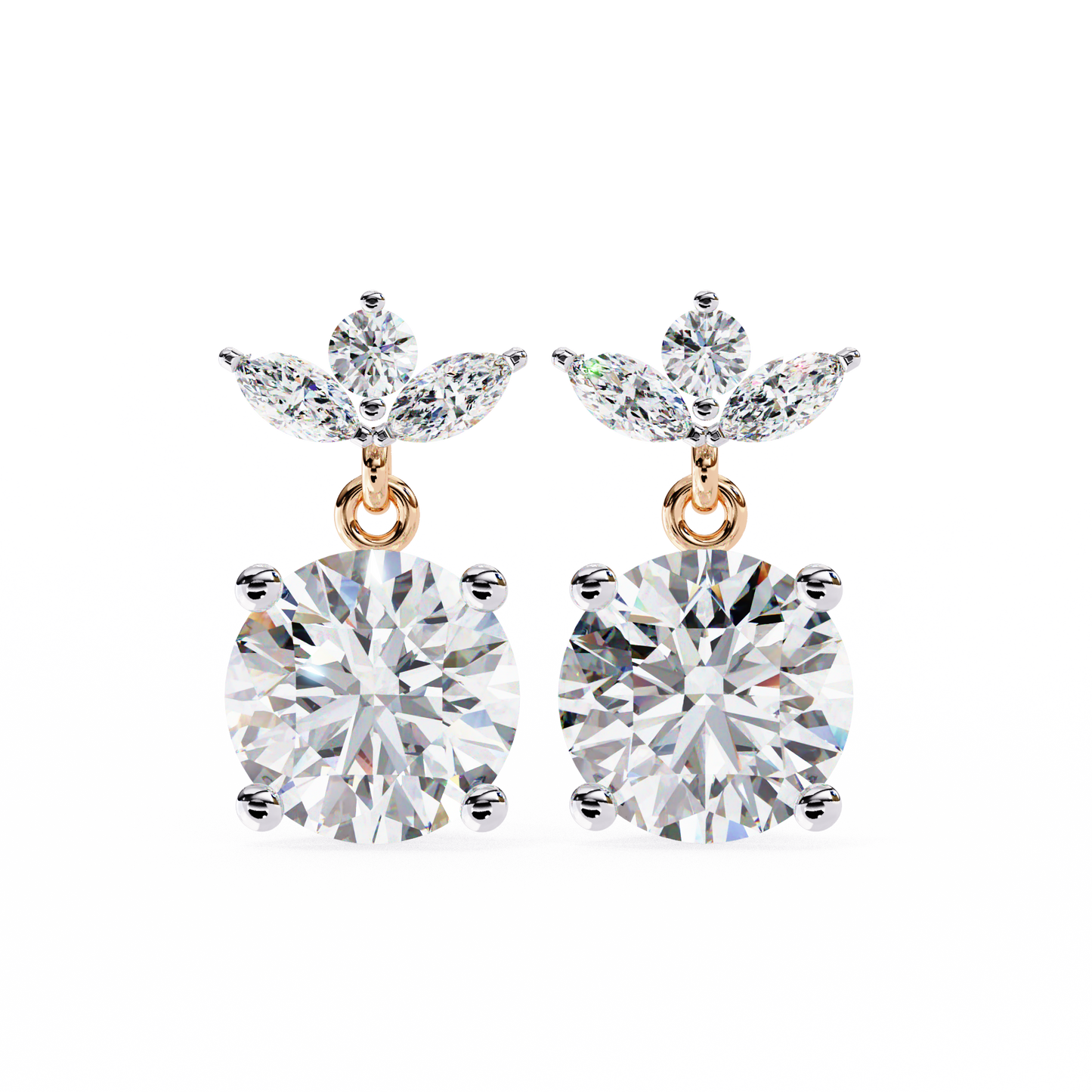 Pure Flow Solitaire Drop Earrings