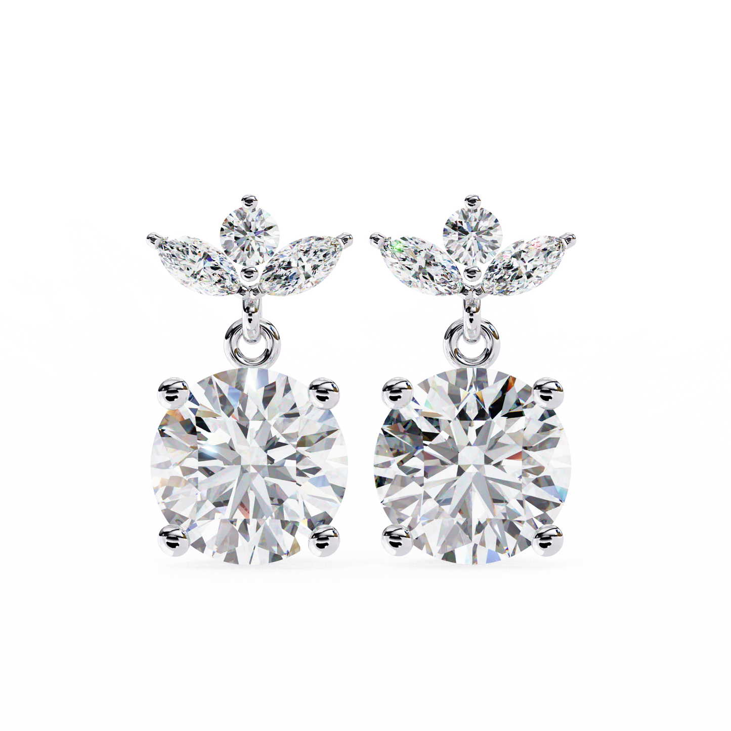 Pure Flow Solitaire Drop Earrings