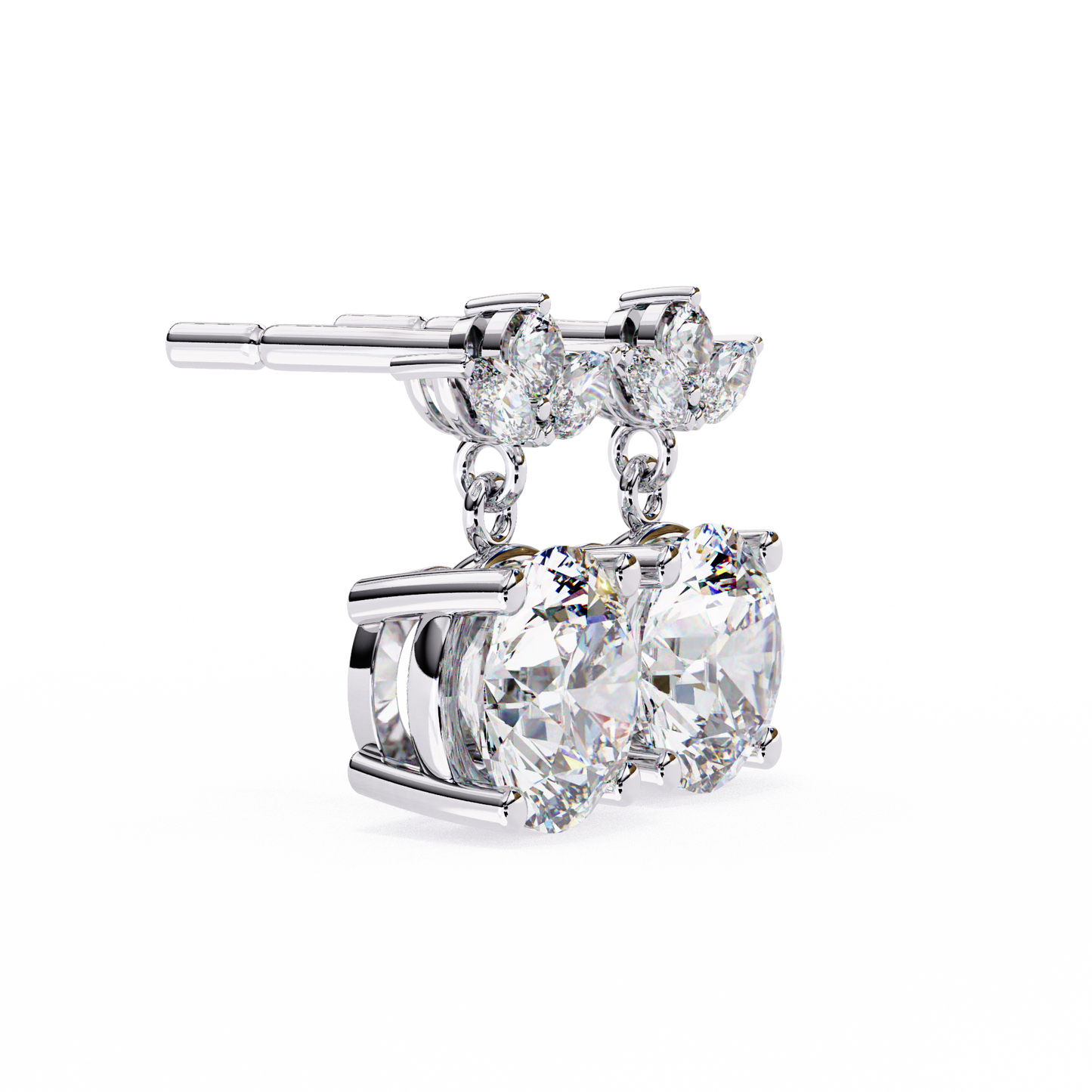 Pure Flow Solitaire Drop Earrings