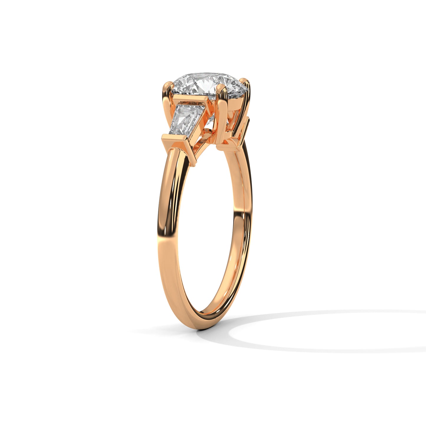 Splender Baguette Three-Stone Diamond Ring