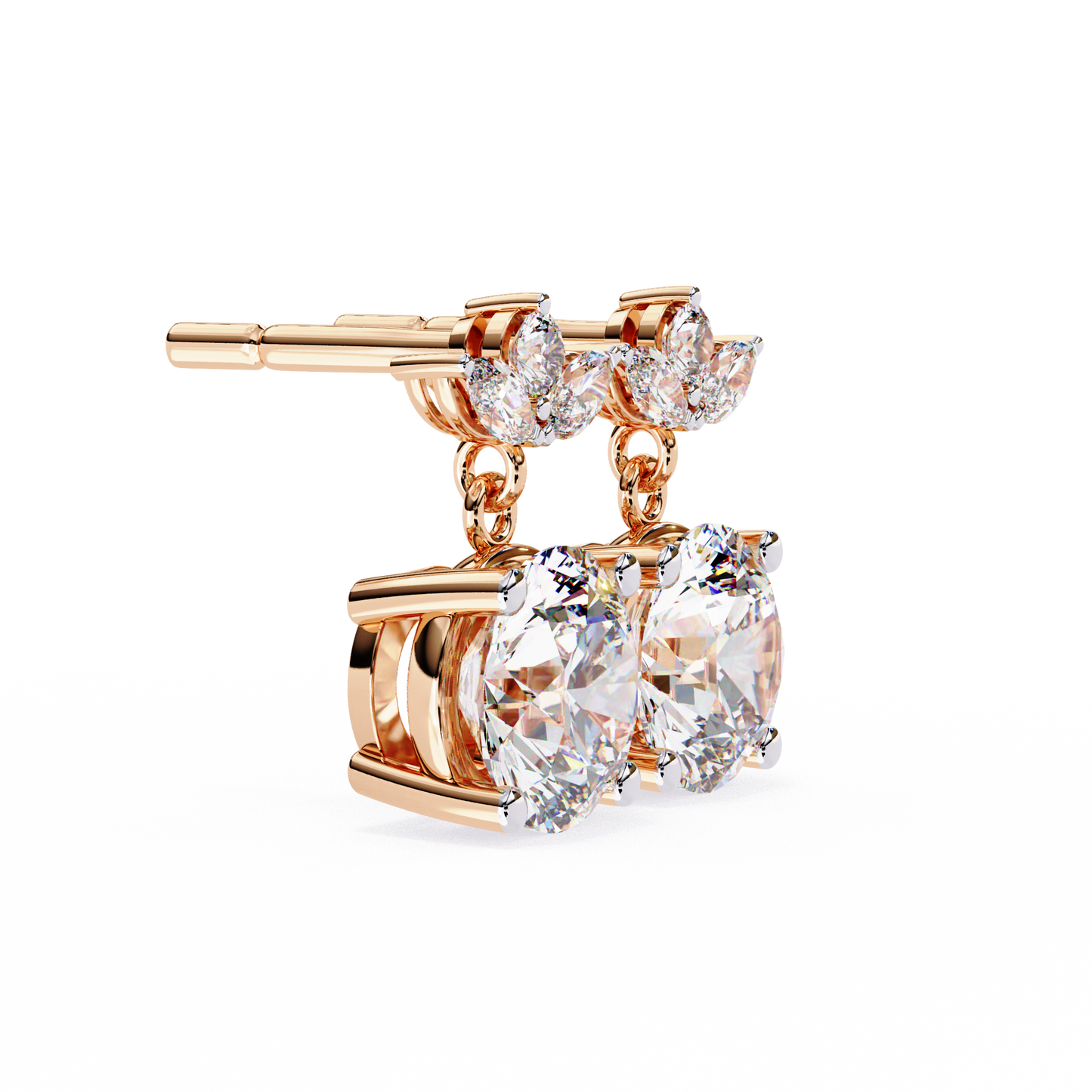Pure Flow Solitaire Drop Earrings