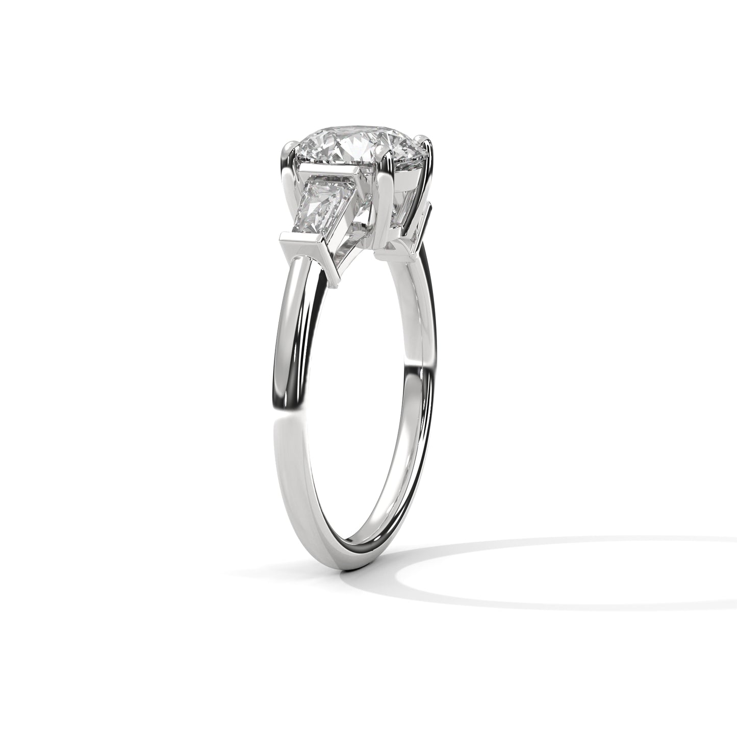 Splender Baguette Three-Stone Diamond Ring