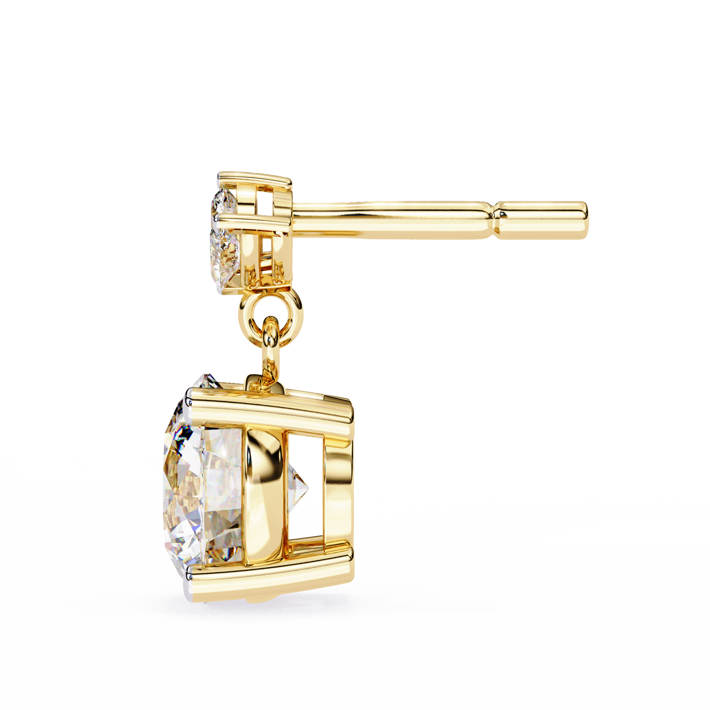 Pure Flow Solitaire Drop Earrings