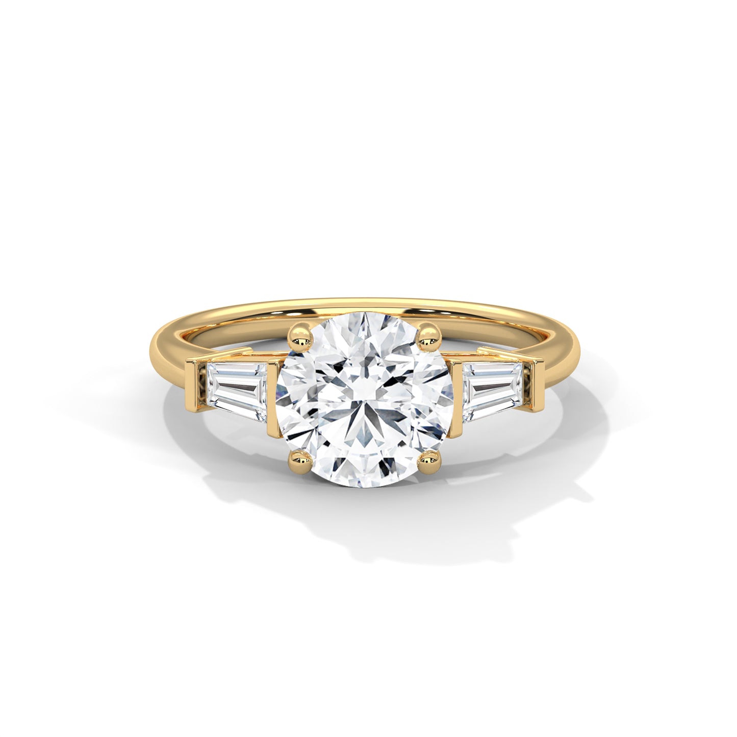 Splender Baguette Three-Stone Diamond Ring