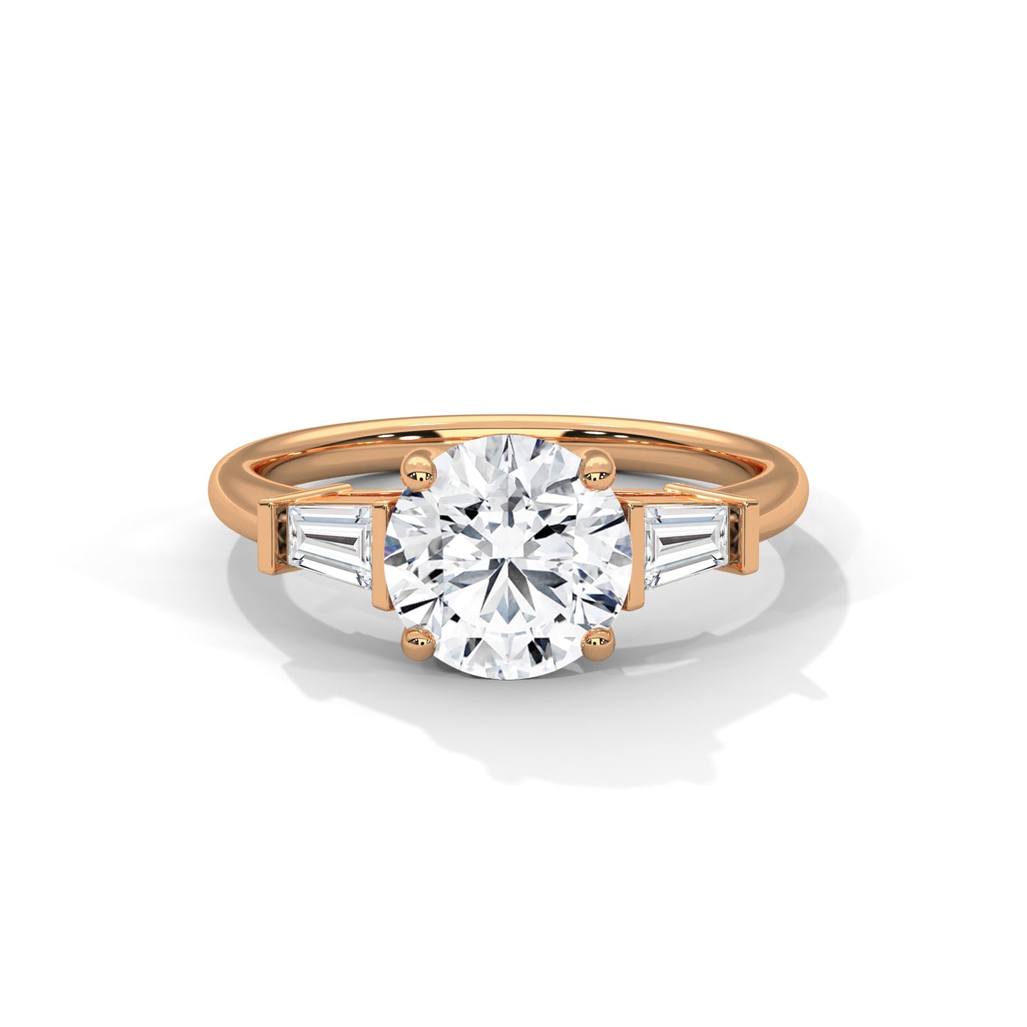 Splender Baguette Three-Stone Diamond Ring