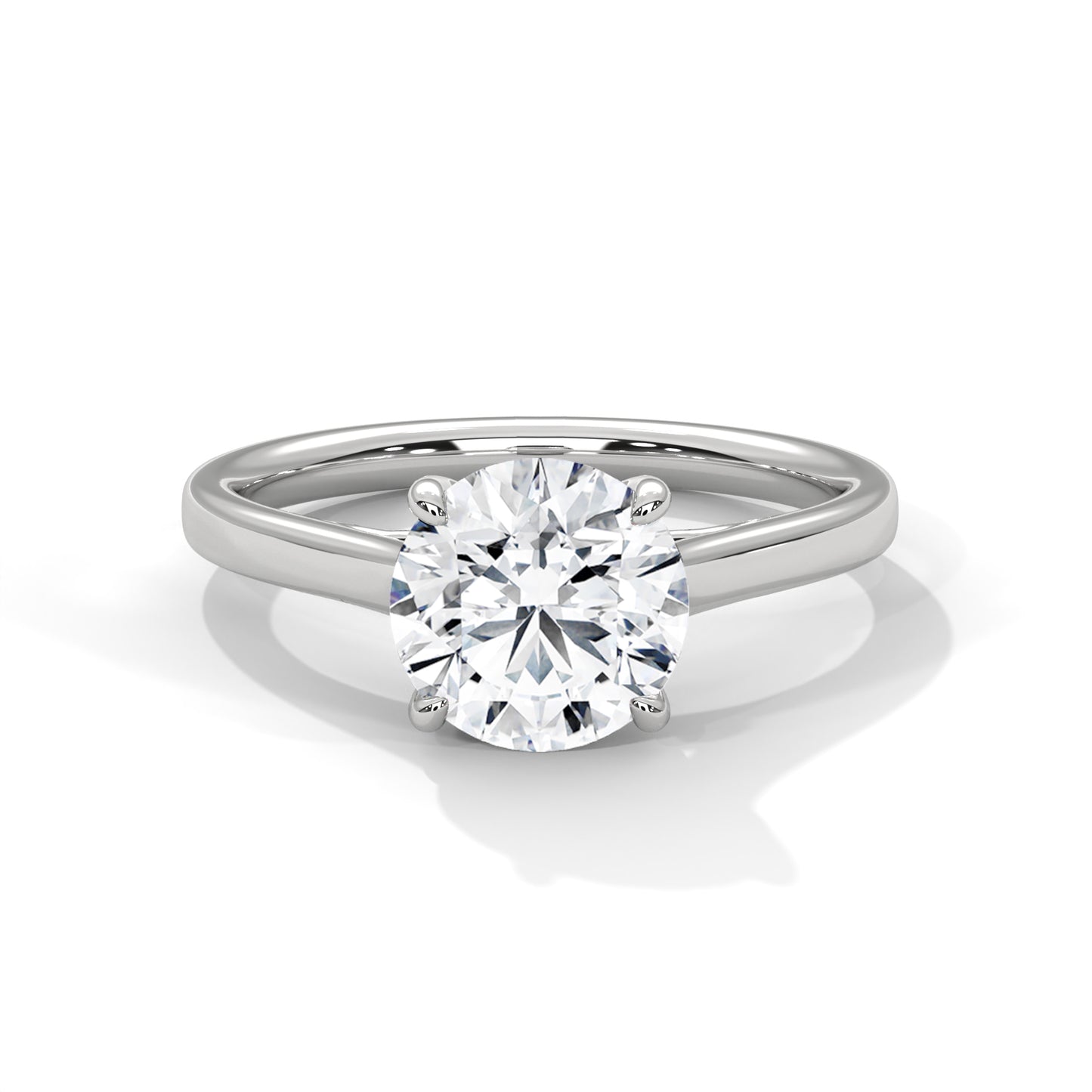 Lustrous Clarity – Classic Diamond Solitaire Ring
