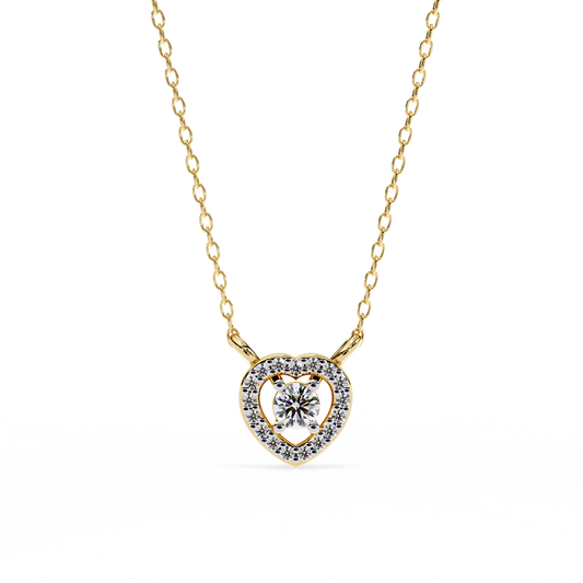 Evelisse Twirl Heart Shaped Diamond Pendant
