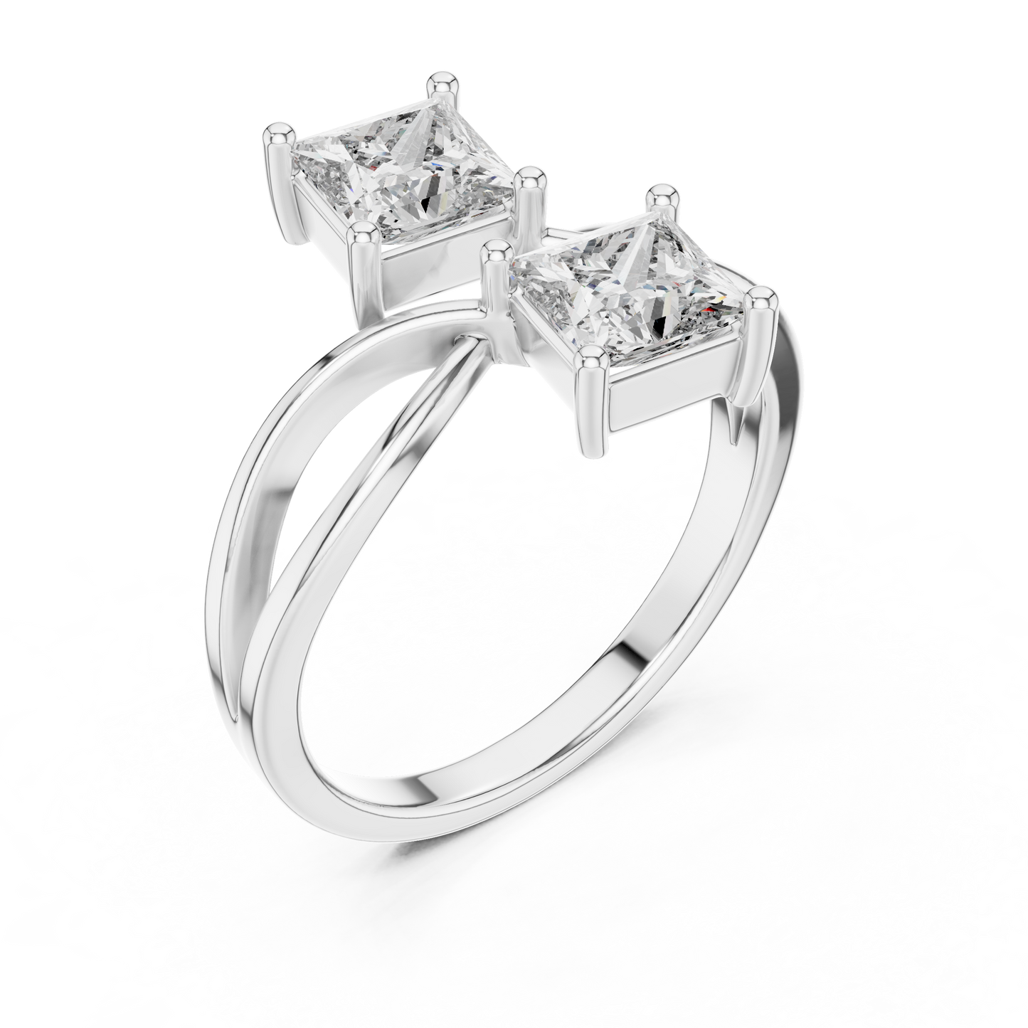 Duoré Dual Solitaire Ring