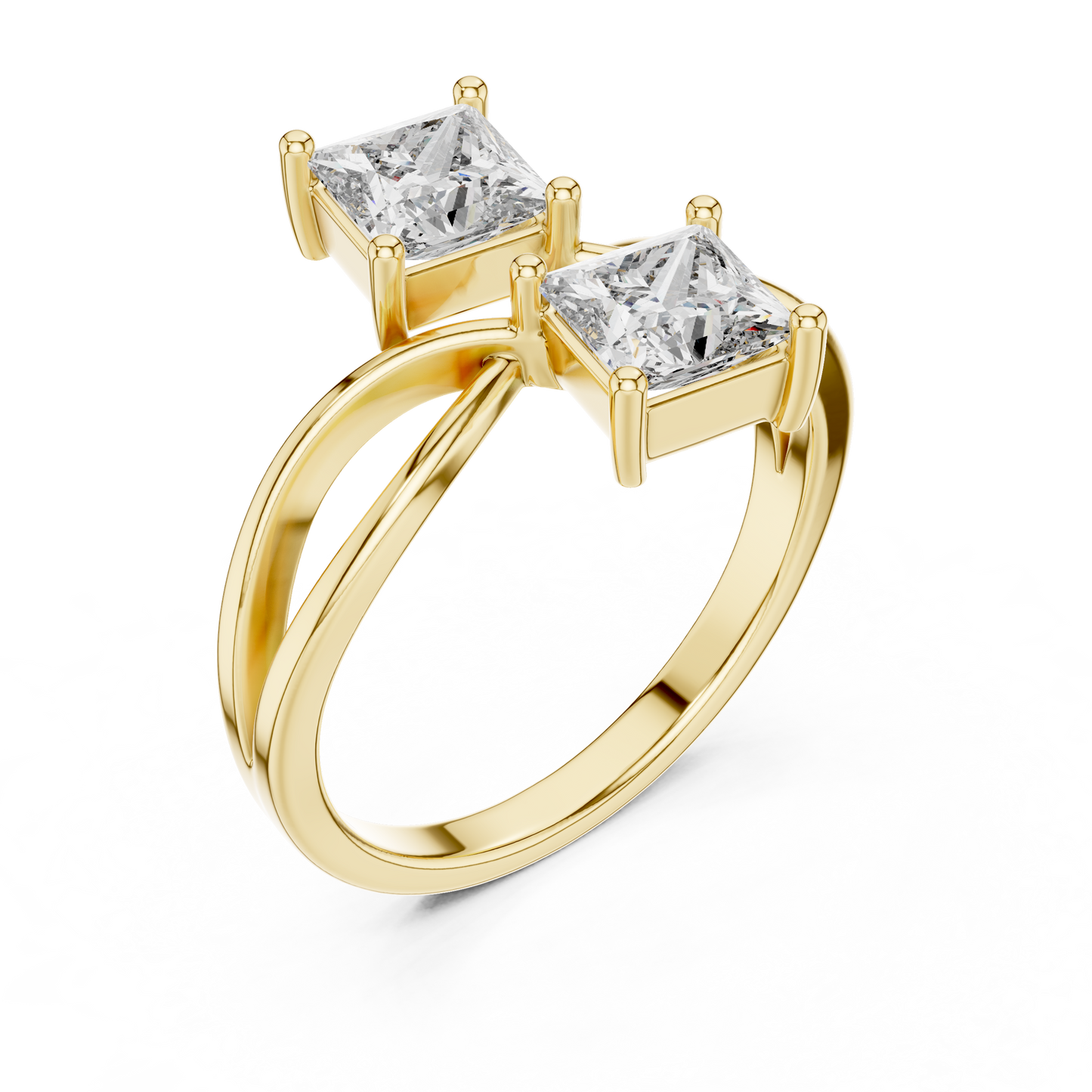Duoré Dual Solitaire Ring