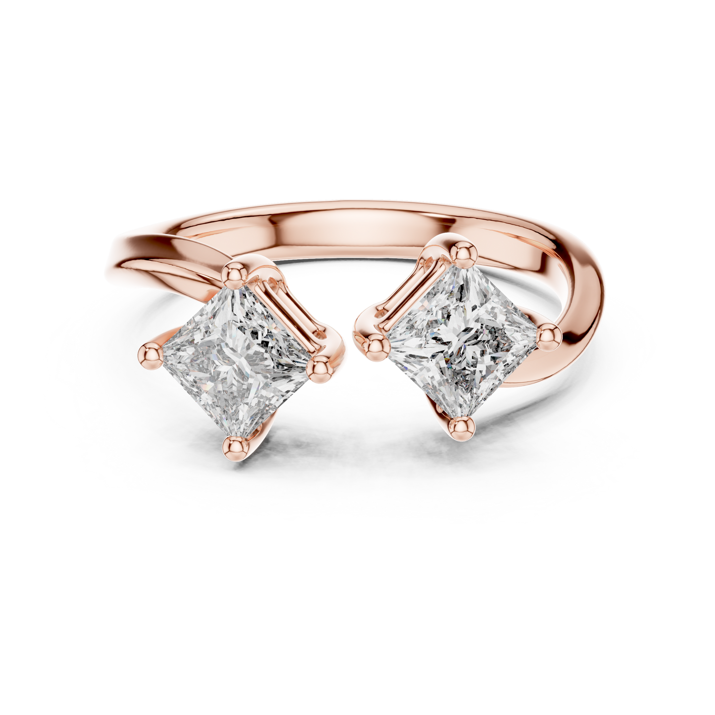 Entrelacé Dual Solitaire Ring