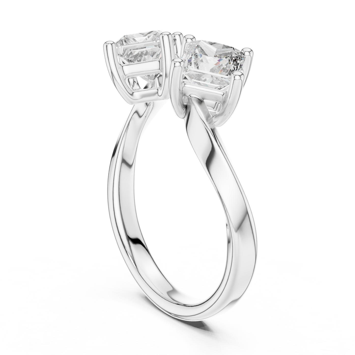 Entrelacé Dual Solitaire Ring
