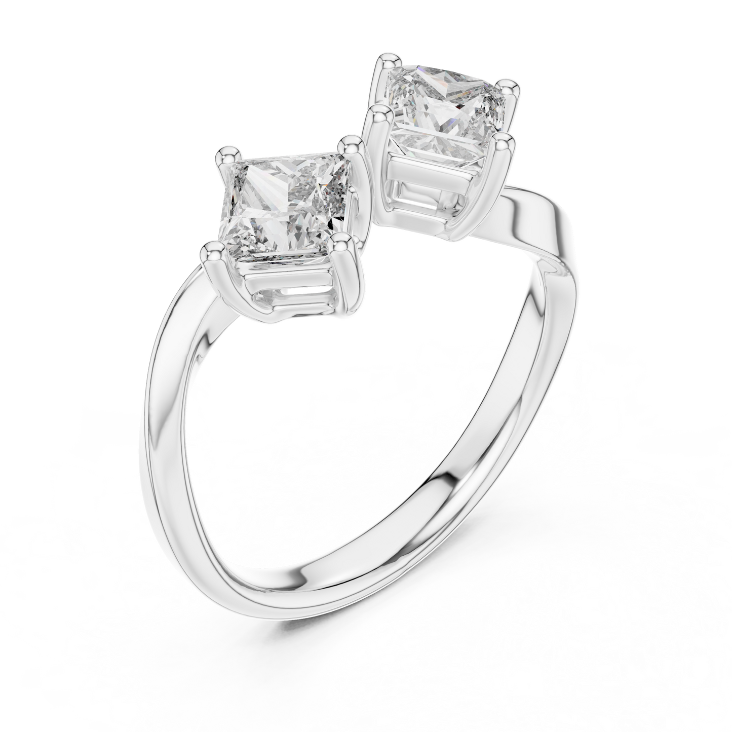 Entrelacé Dual Solitaire Ring