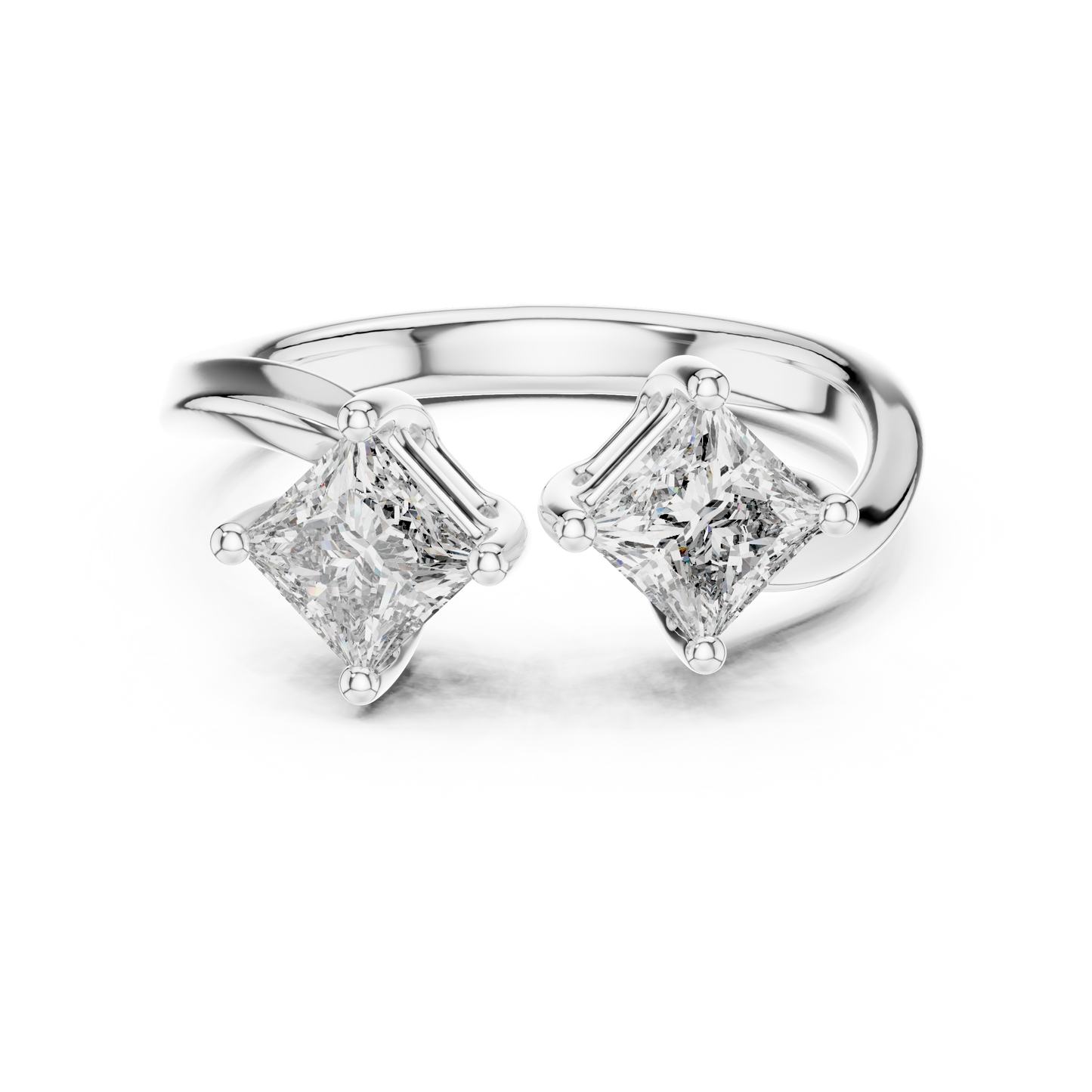 Entrelacé Dual Solitaire Ring