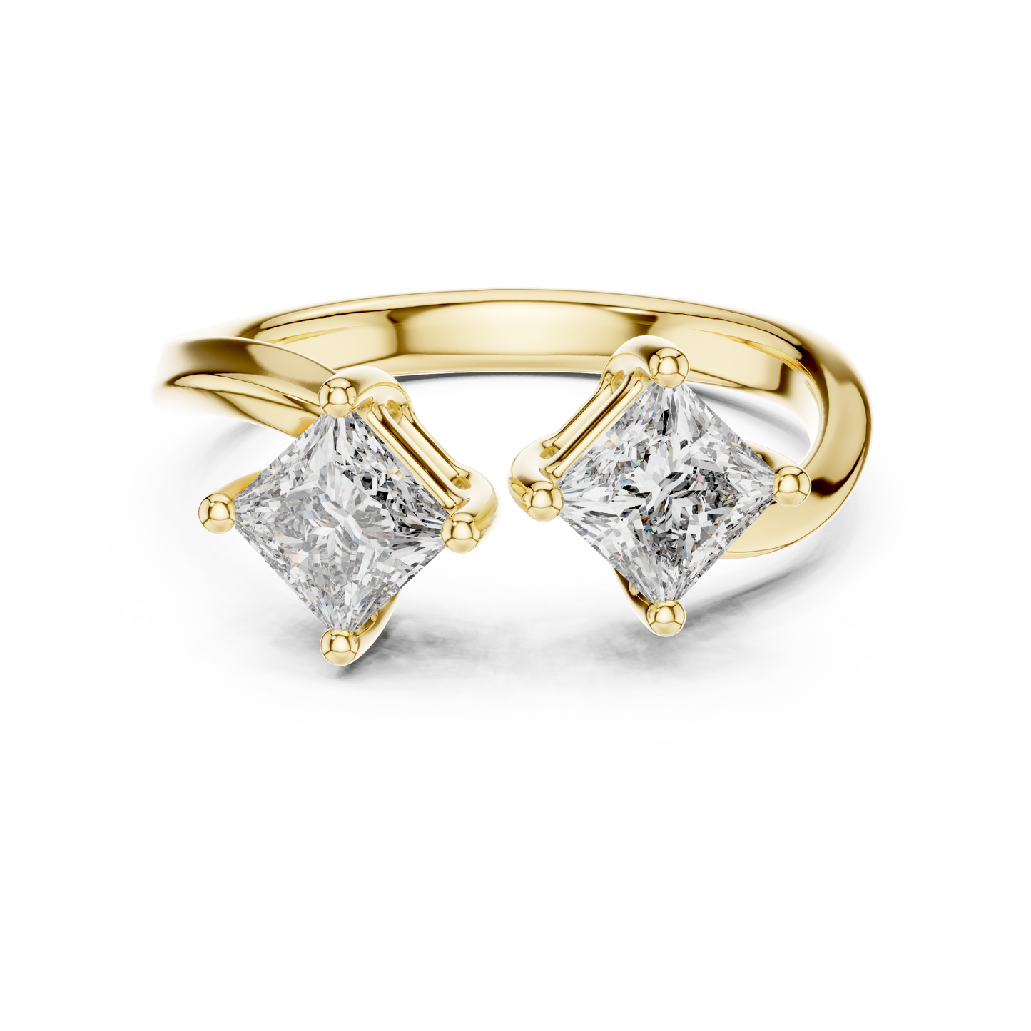 Entrelacé Dual Solitaire Ring