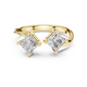 Entrelacé Dual Solitaire Ring