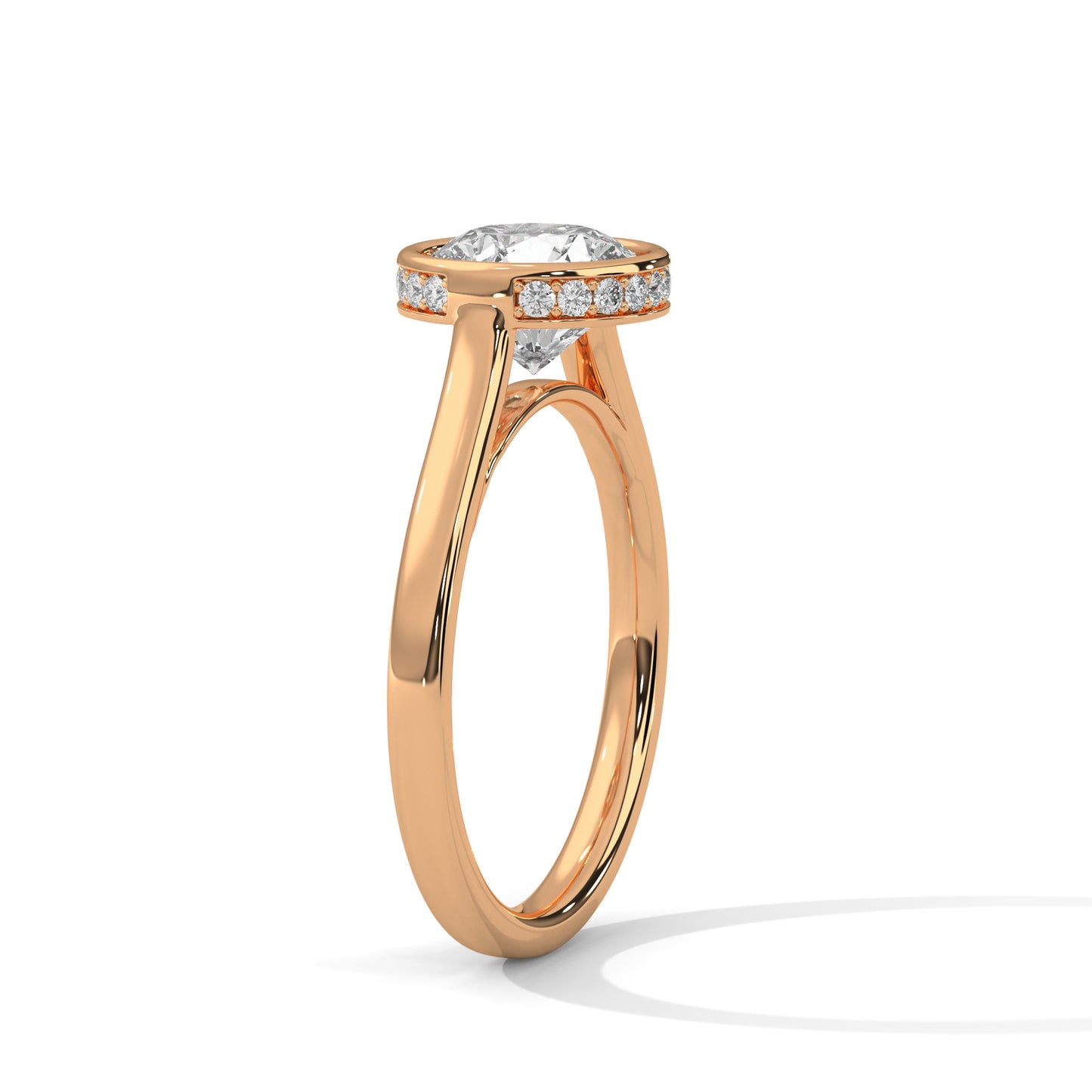 Prismatic Echo Round Diamond Ring