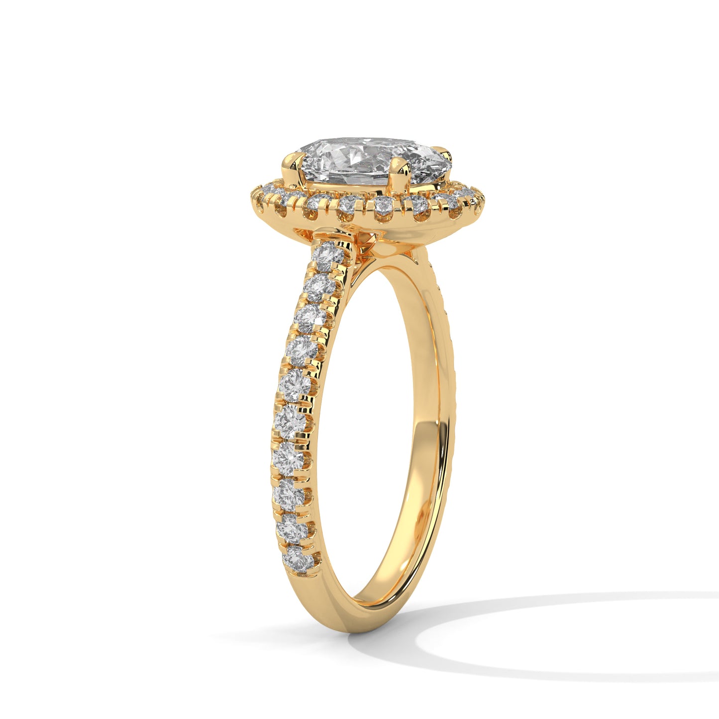 Regal Halo Oval-Cut Diamond Ring
