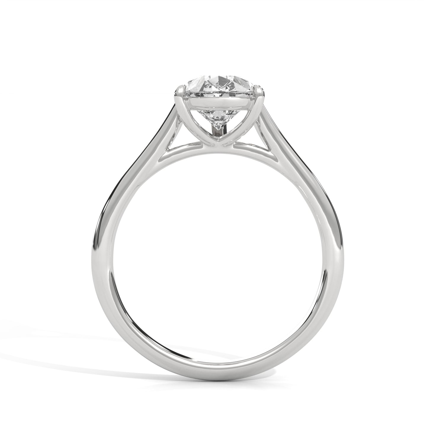 Celestial Petal Pear Solitaire Ring