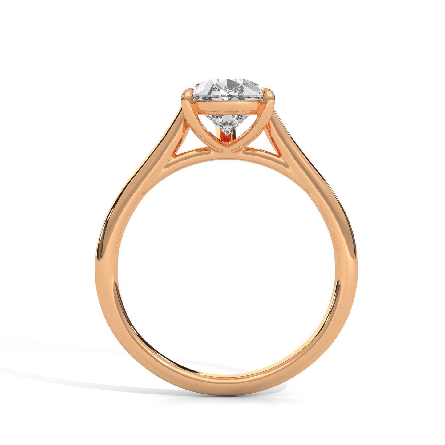 Celestial Petal Pear Solitaire Ring