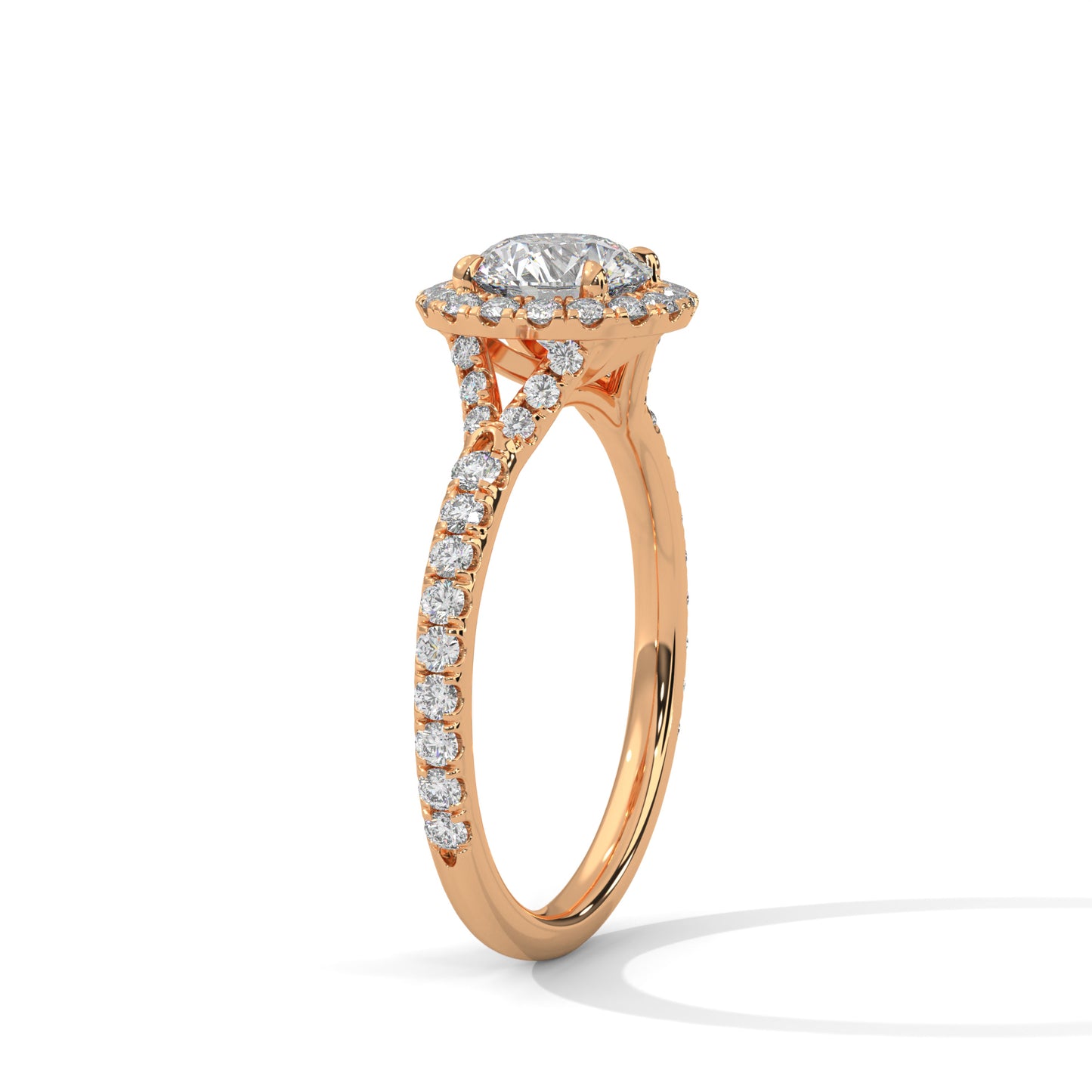 Nuvia Crest Round Solitaire Ring