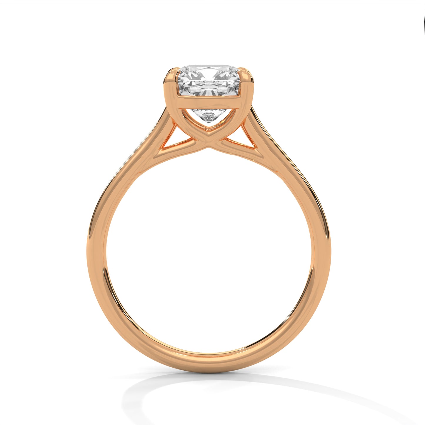 Frosted Promise Cushion Solitaire Ring