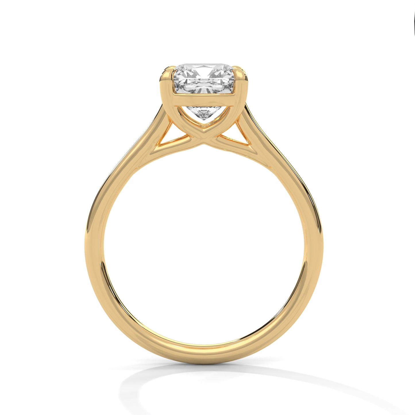 Frosted Promise Cushion Solitaire Ring
